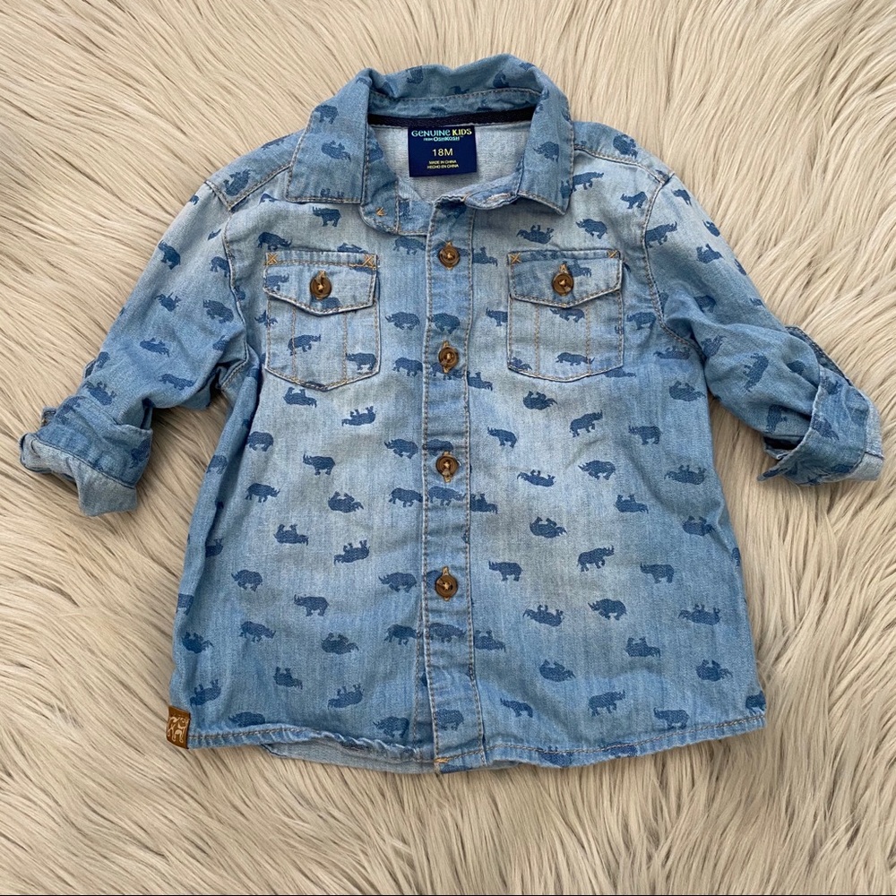 OSHKOSH B’GOSH Genuine Kids Rhino Print Shirt